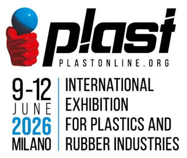 Esposizione Internazionale Industriale Plastica e Gomma, Milano, 9-12 giugno 2026, logo plastica e gomma.